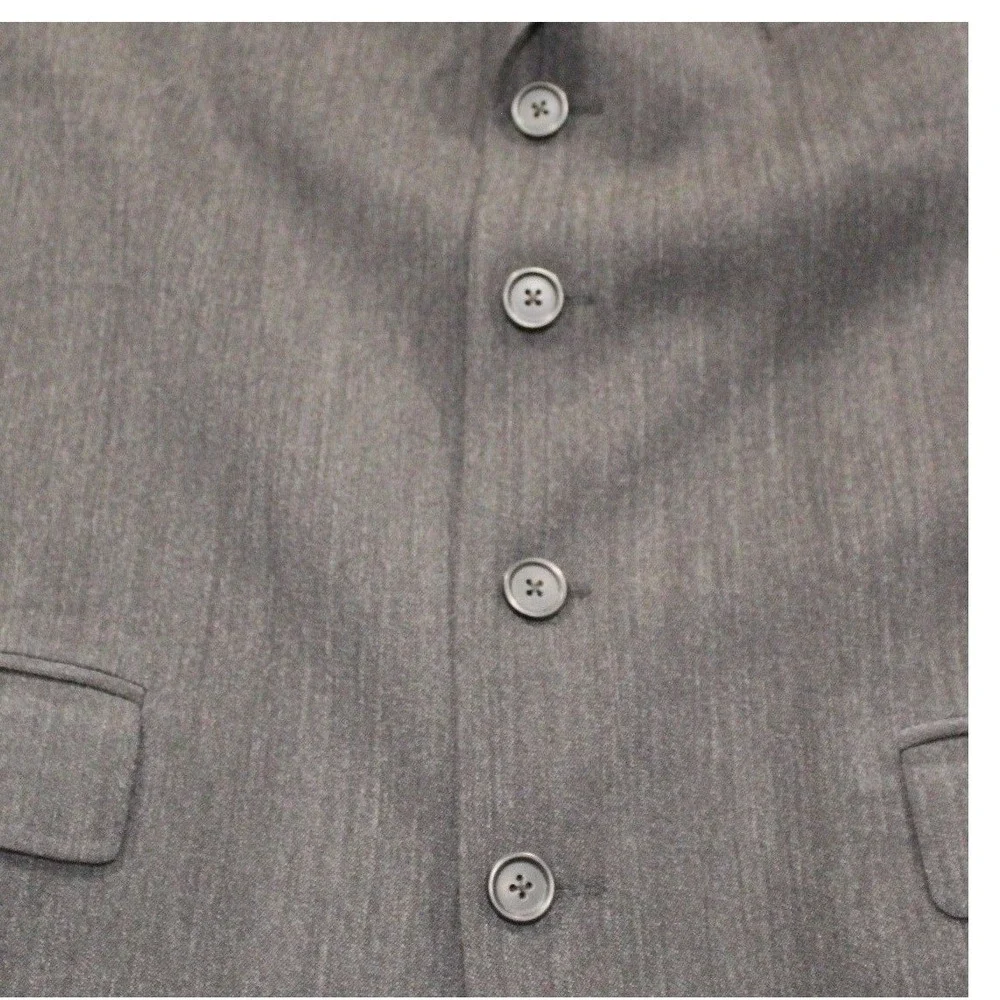Vintage Ralph Lauren Men's Gray Suit Jacket Blazer‎ 44L Wool Blend 4 Button